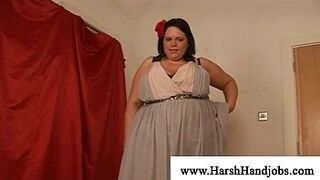 A BBW controlling a cock - porn video