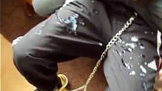 Radgie Trackie Lad Tied Up and Spunked Over - porn video